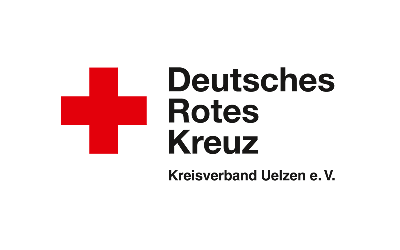 Logo von Deutsches Rotes Kreuz Kreisverband Uelzen e.V. mit rotem Kreuz als Bildmarke