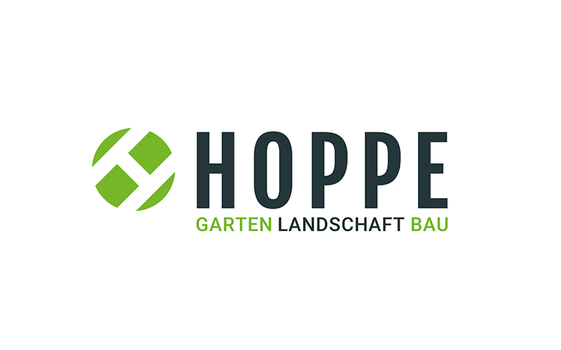 Logo von Hoppe Garten Landschaft Bau mit grüner Bildmarke